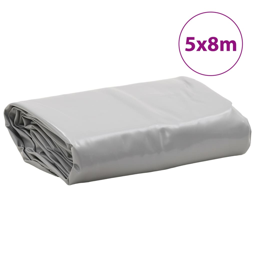 Prelată, gri , 5x8 m, 650 g/m²