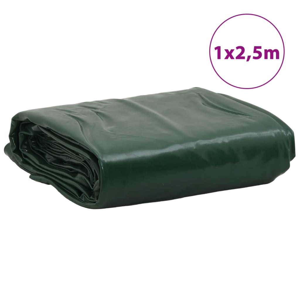 Prelată, verde, 1x2,5 m, 650 g/m²