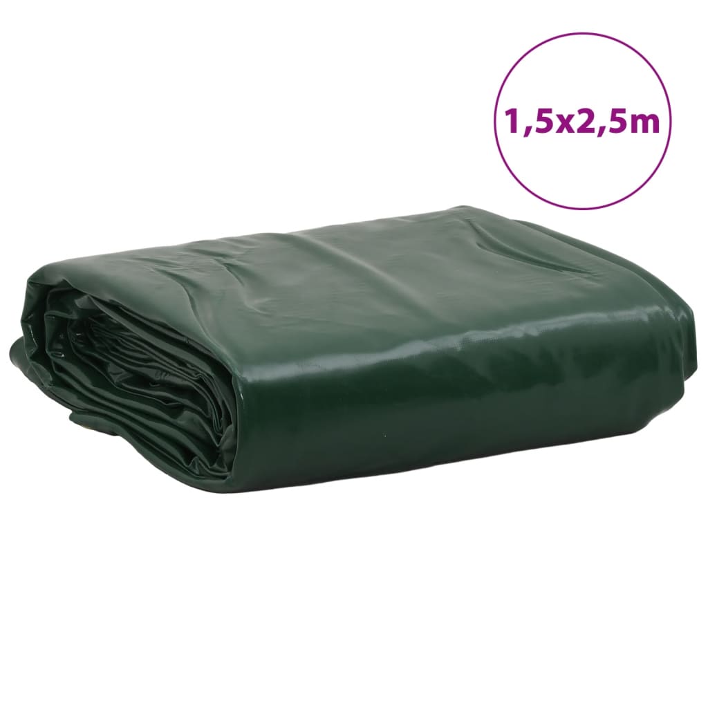 Prelată, verde, 1,5x2,5 m, 650 g/m²