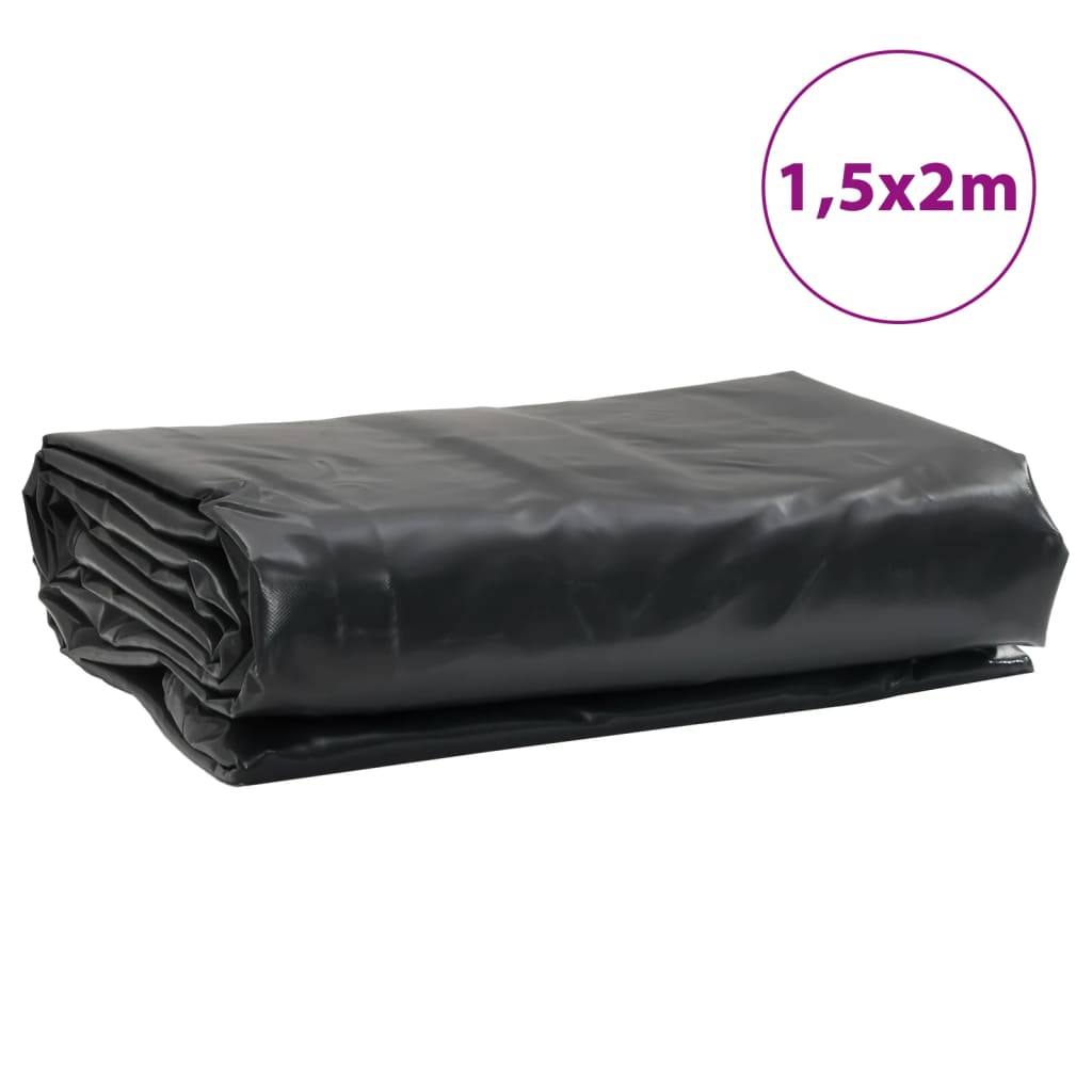 Prelată, negru, 1,5x2 m, 650 g/m²