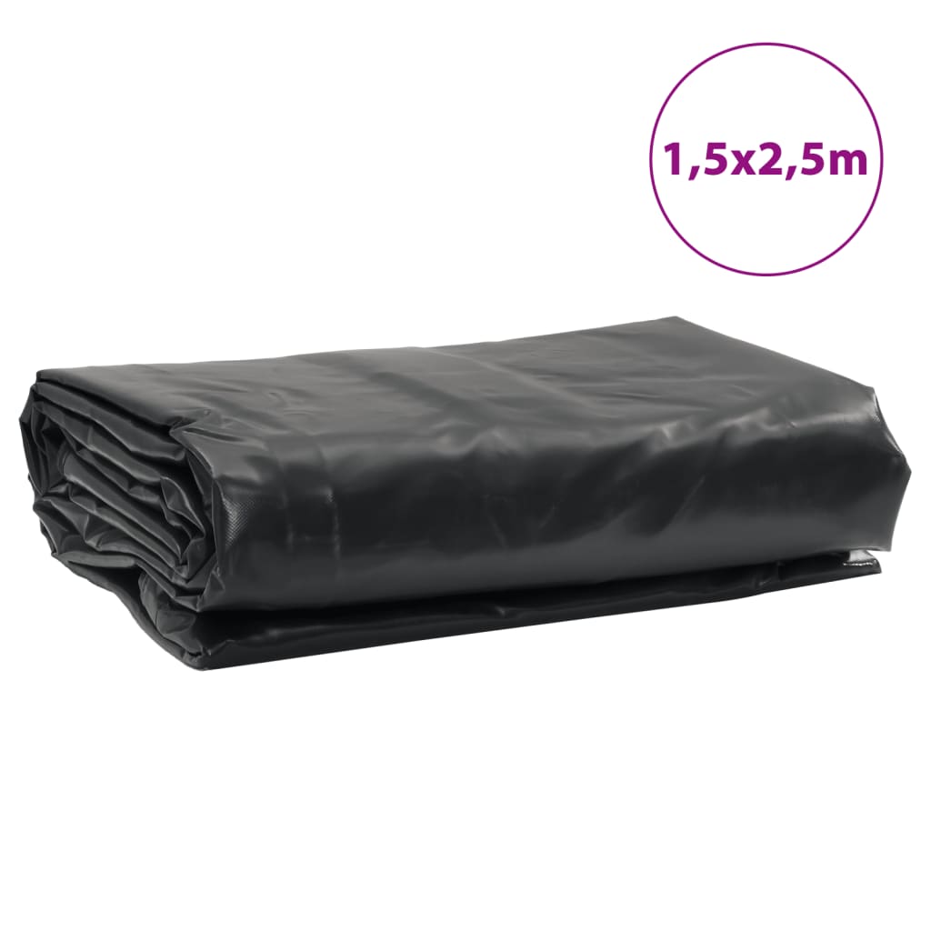 Prelată, negru, 1,5x2,5 m, 650 g/m²