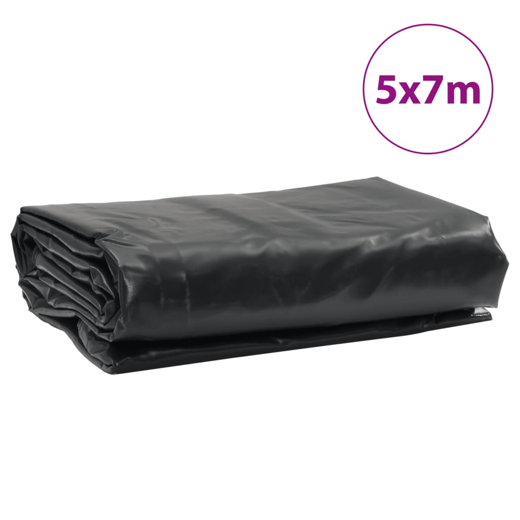 Prelată, negru, 5x7 m, 650 g/m²