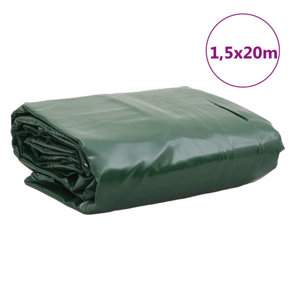 Prelată, verde, 1,5x20 m, 650 g/m²