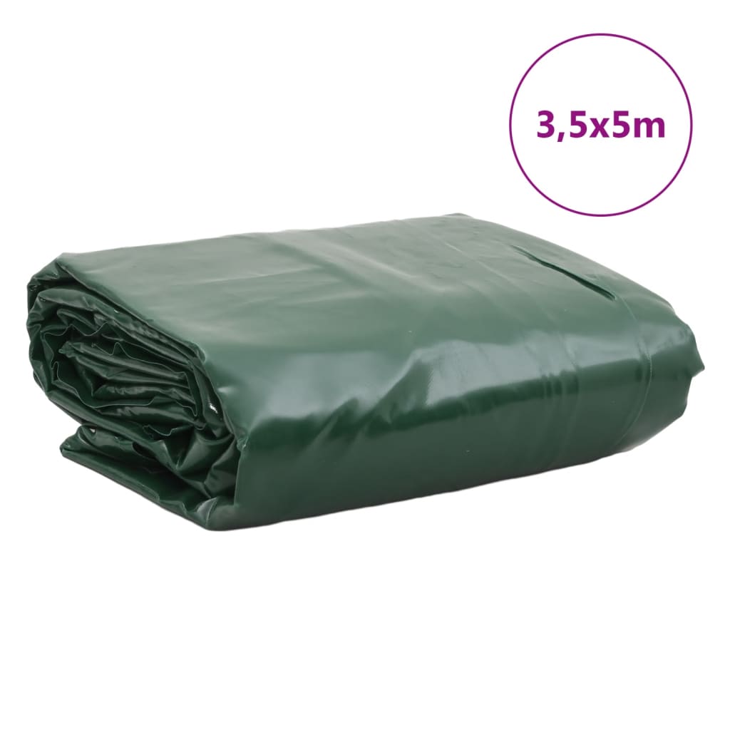 Prelată, verde, 3,5x5 m, 650 g/m²