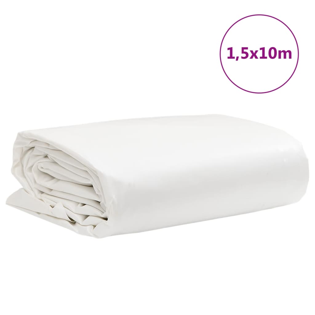 Prelată, alb, 1,5x10 m, 650 g/m²