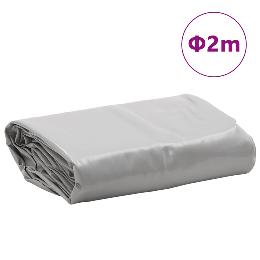 Prelată, gri, Ø 2 m, 650 g/m²