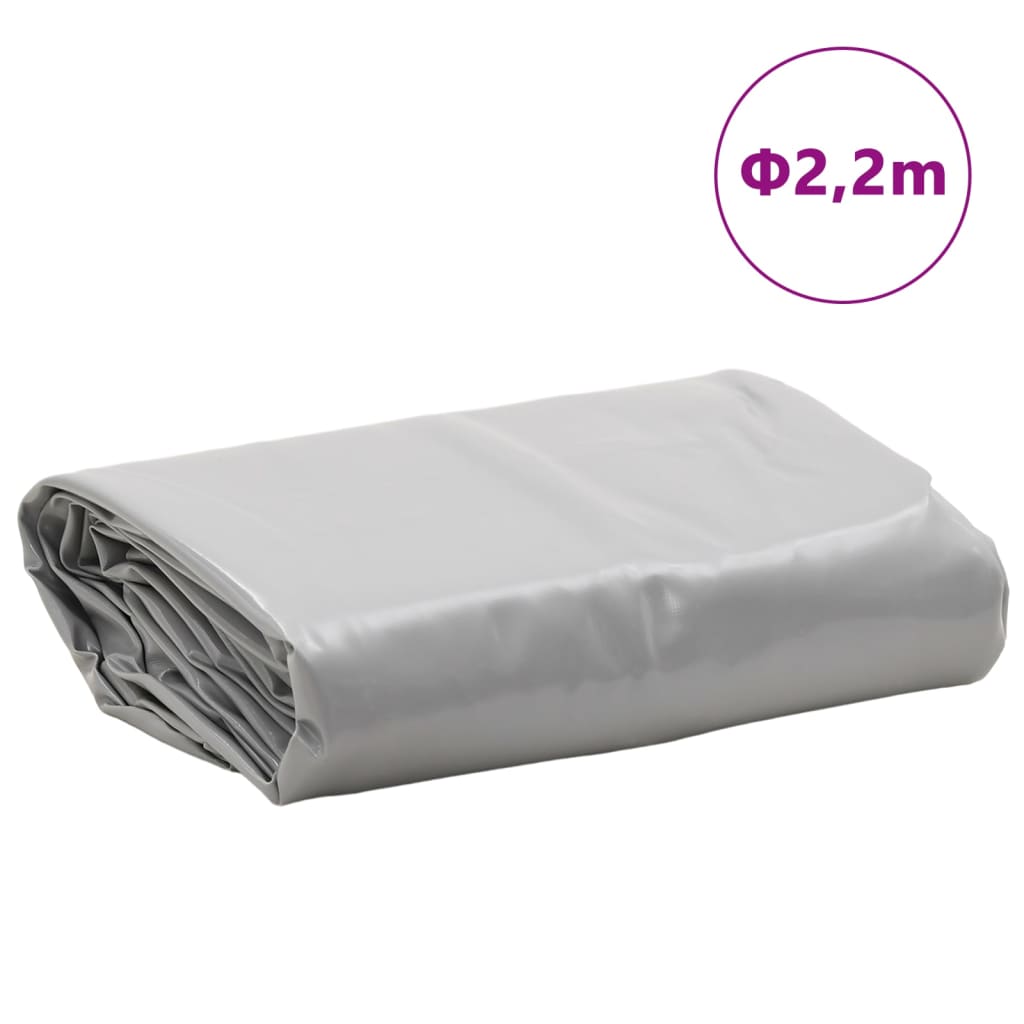 Prelată, gri, Ø 2,2 m, 650 g/m²