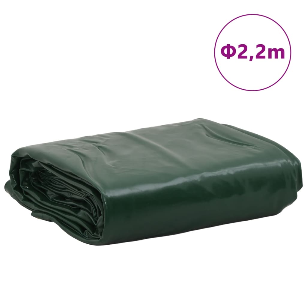 Prelată, verde, Ø 2,2 m, 650 g/m²