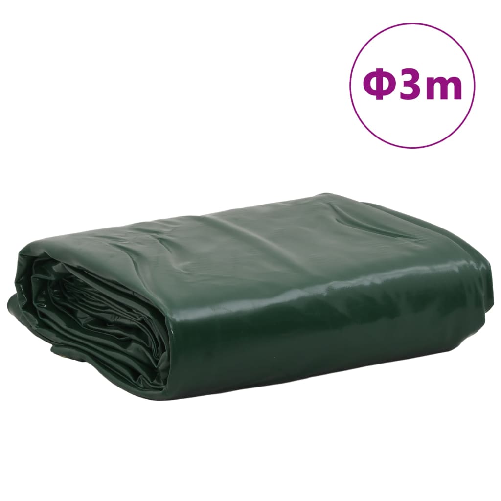 Prelată, verde, Ø 3 m, 650 g/m²