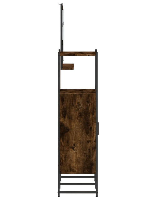 Încărcați imaginea în vizualizatorul Galerie, Set dulapuri de baie, 3 piese, stejar afumat, lemn prelucrat - Lando

