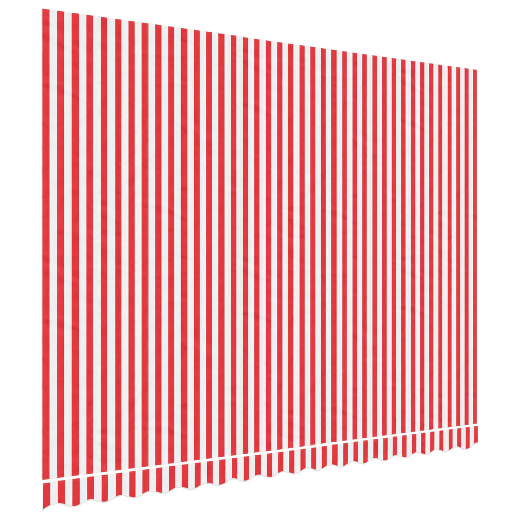 Pânză copertină de rezervă, dungi roșii și albe, 4x3 m