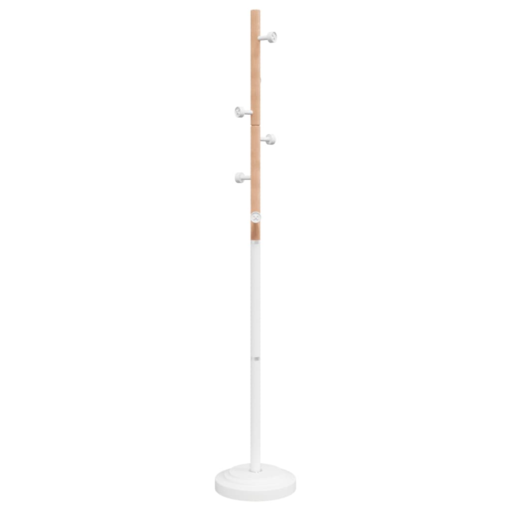 Cuier de haine, alb, 177 cm, fier vopsit electrostatic