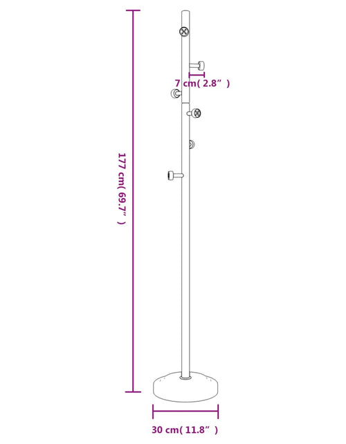 Загрузите изображение в средство просмотра галереи, Cuier de haine, alb, 177 cm, fier vopsit electrostatic
