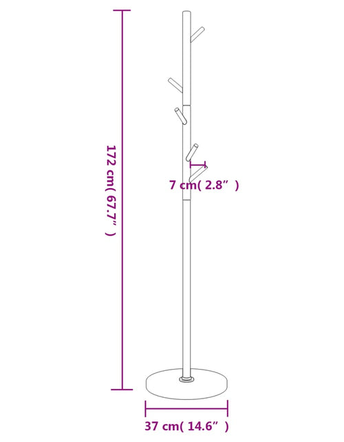 Încărcați imaginea în vizualizatorul Galerie, Cuier de haine, negru, 172 cm, fier vopsit electrostatic
