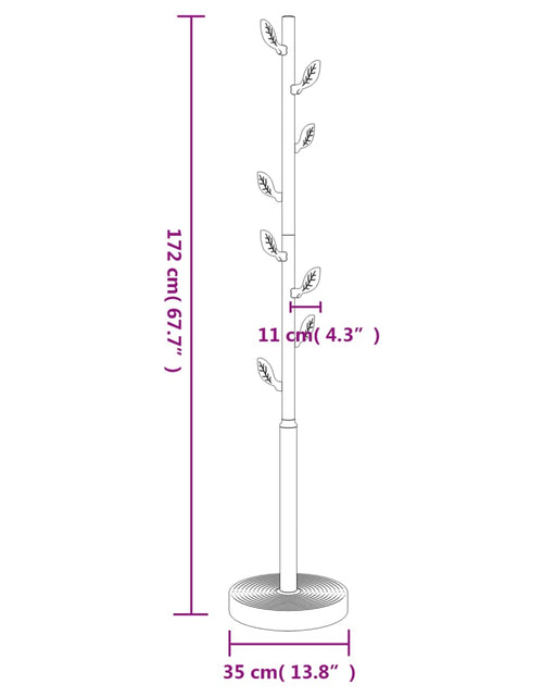 Încărcați imaginea în vizualizatorul Galerie, Cuier de haine, alb, 172 cm, fier vopsit electrostatic
