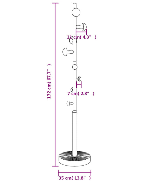 Încărcați imaginea în vizualizatorul Galerie, Cuier de haine, alb, 172 cm, fier vopsit electrostatic
