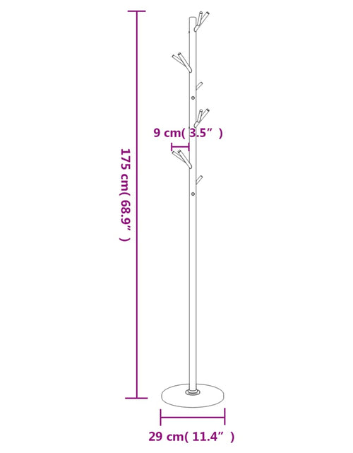 Încărcați imaginea în vizualizatorul Galerie, Cuier de haine, negru, 175 cm, fier vopsit electrostatic
