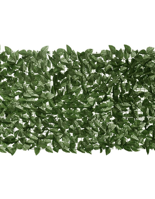 Încărcați imaginea în vizualizatorul Galerie, Paravan de balcon cu frunze verde închis, 200x75 cm
