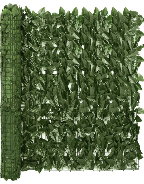 Загрузите изображение в средство просмотра галереи, Paravan de balcon, frunze verde închis, 200x100 cm
