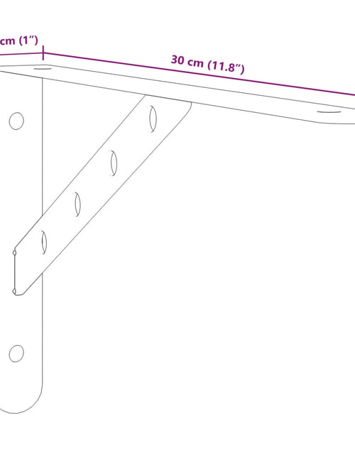 Загрузите изображение в средство просмотра галереи, Suporturi rafturi, 4 buc., 30x2,5x15,5 cm argintiu oțel inox.
