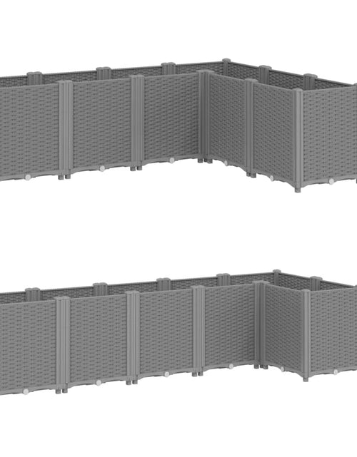 Загрузите изображение в средство просмотра галереи, Jardinieră de grădină, gri deschis, 160x120x53 cm, PP
