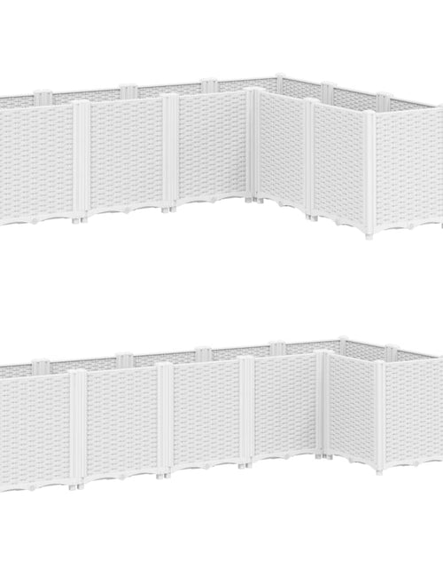 Загрузите изображение в средство просмотра галереи, Jardinieră de grădină, alb, 160x120x53 cm, PP
