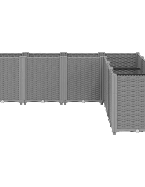 Загрузите изображение в средство просмотра галереи, Jardinieră de grădină, gri deschis, 160x160x53 cm, PP
