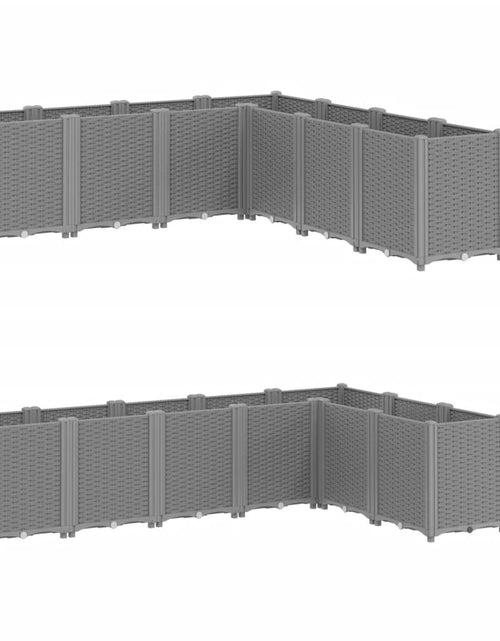 Загрузите изображение в средство просмотра галереи, Jardinieră de grădină, gri deschis, 160x160x53 cm, PP
