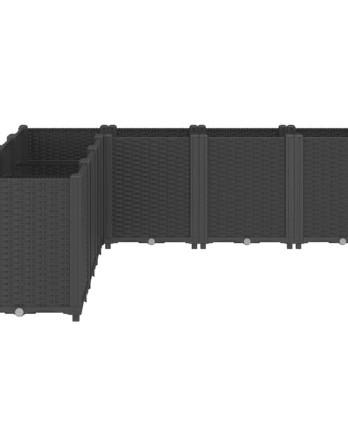 Загрузите изображение в средство просмотра галереи, Jardinieră de grădină, negru, 160x160x53 cm, PP
