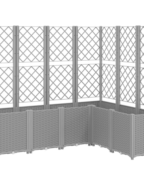 Загрузите изображение в средство просмотра галереи, Jardinieră de grădină cu spalier gri deschis 160x120x140 cm PP
