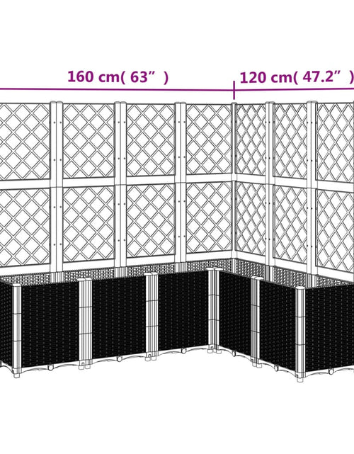 Загрузите изображение в средство просмотра галереи, Jardinieră de grădină cu spalier gri deschis 160x120x140 cm PP
