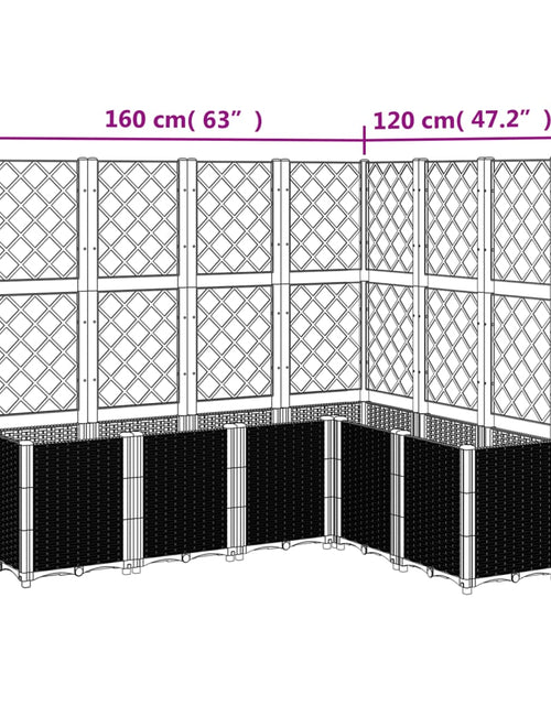 Загрузите изображение в средство просмотра галереи, Jardinieră de grădină cu spalier, alb, 160x120x140 cm PP
