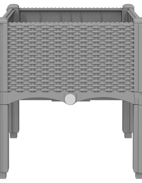 Încărcați imaginea în vizualizatorul Galerie, Jardinieră de grădină cu picioare, gri deschis, 40x40x42 cm, PP
