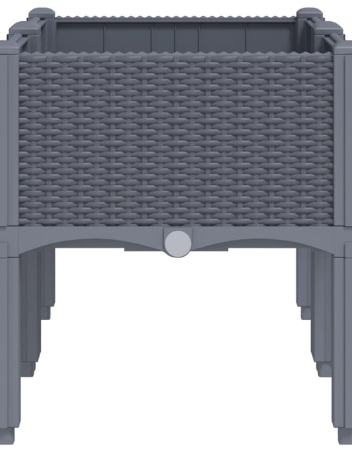 Загрузите изображение в средство просмотра галереи, Jardinieră de grădină cu picioare, gri, 80x40x42 cm, PP
