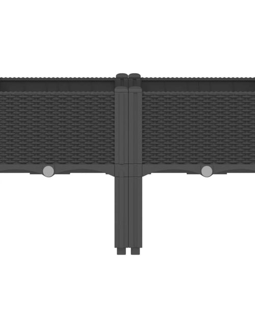 Загрузите изображение в средство просмотра галереи, Jardinieră de grădină cu picioare, negru, 80x40x42 cm, PP
