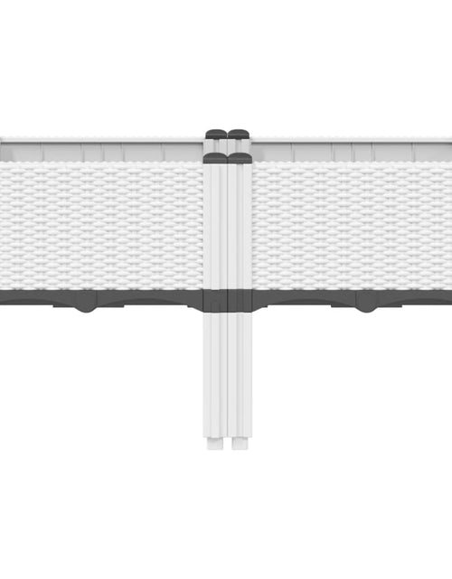 Загрузите изображение в средство просмотра галереи, Jardinieră de grădină cu picioare, alb, 80x40x42 cm, PP
