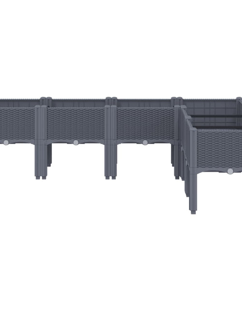 Загрузите изображение в средство просмотра галереи, Jardinieră de grădină cu picioare, gri, 160x120x42 cm, PP

