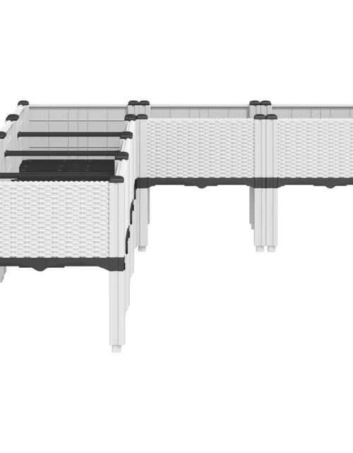 Загрузите изображение в средство просмотра галереи, Jardinieră de grădină cu picioare, alb, 160x120x42 cm, PP
