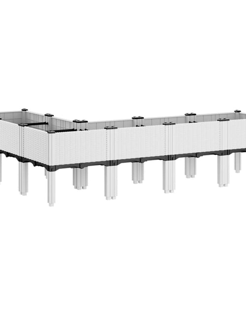 Загрузите изображение в средство просмотра галереи, Jardinieră de grădină cu picioare, alb, 160x120x42 cm, PP
