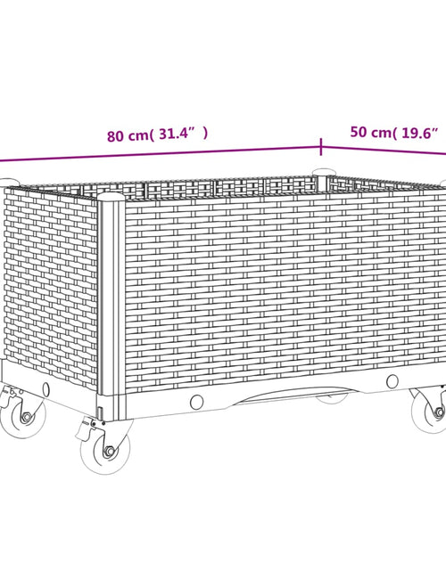 Încărcați imaginea în vizualizatorul Galerie, Jardinieră de grădină cu picioare, gri deschis, 80x50x54 cm, PP
