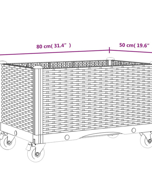 Загрузите изображение в средство просмотра галереи, Jardinieră de grădină cu picioare, alb, 80x50x54 cm, PP
