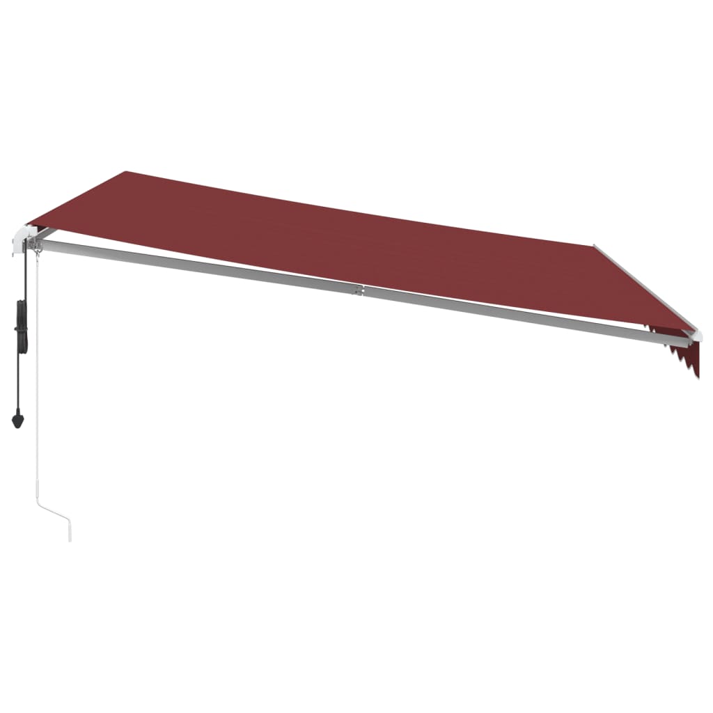 Copertina retractabilă automat cu LED, vișiniu, 400x300 cm