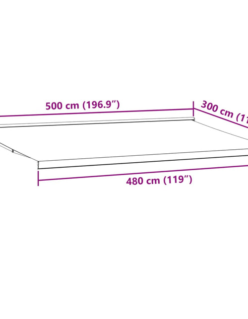 Încărcați imaginea în vizualizatorul Galerie, Copertina retractabilă manual, vișiniu, 500x300 cm
