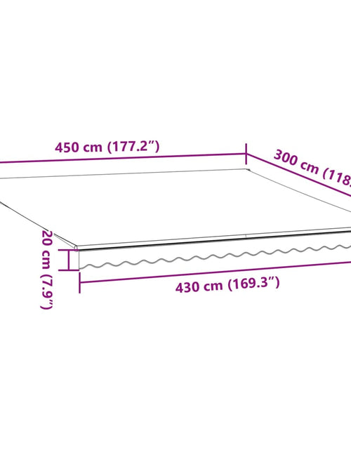 Încărcați imaginea în vizualizatorul Galerie, Copertina retractabilă manual cu LED-uri, vișiniu, 450x300 cm
