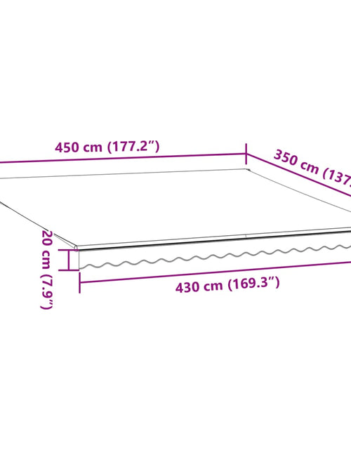 Încărcați imaginea în vizualizatorul Galerie, Copertina retractabilă manual, maro, 450x350 cm
