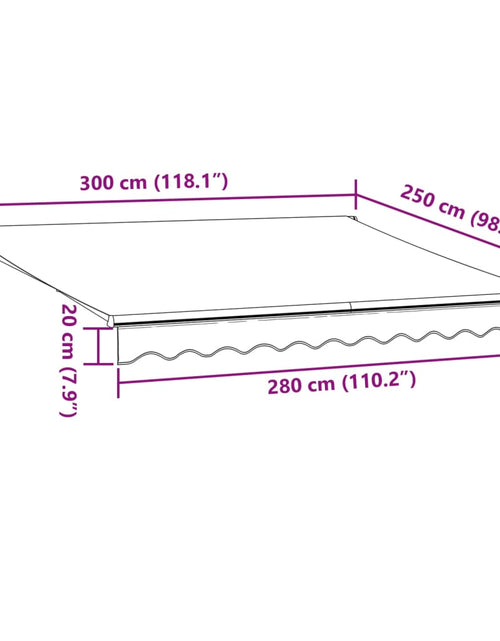 Загрузите изображение в средство просмотра галереи, Copertină retractabilă manual, maro, 300x250 cm
