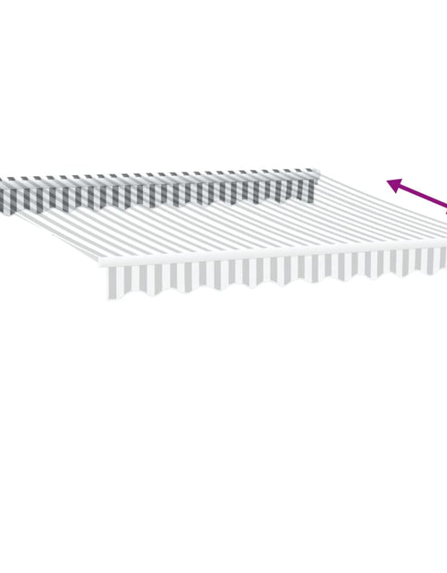 Încărcați imaginea în vizualizatorul Galerie, Copertină retractabilă manual, antracit/alb, 300x250 cm
