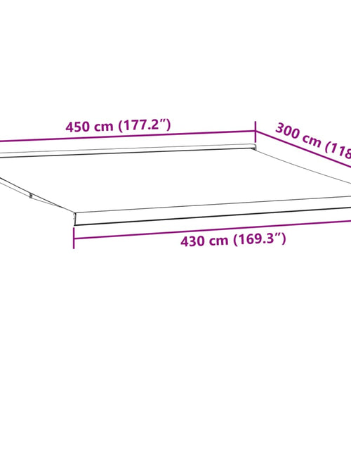 Загрузите изображение в средство просмотра галереи, Copertină retractabilă antracit/alb, 4,5x3 m, textil/aluminiu
