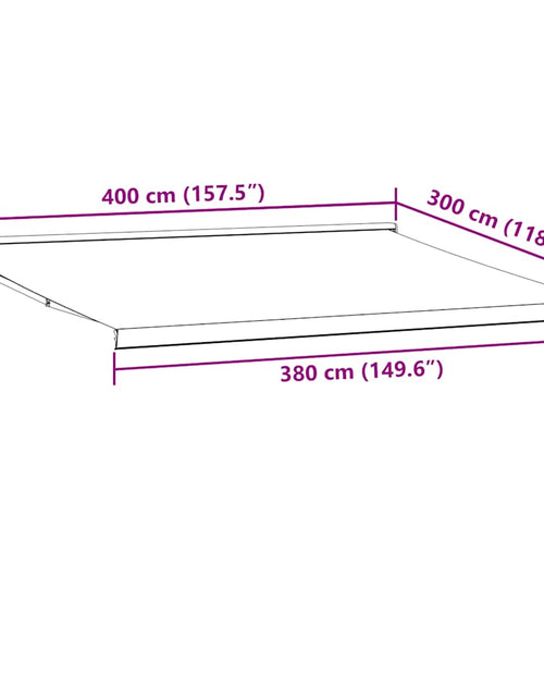 Încărcați imaginea în vizualizatorul Galerie, Copertină retractabilă antracit/alb, 4x3 m, textil/aluminiu
