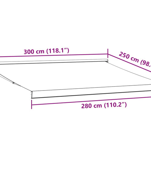 Загрузите изображение в средство просмотра галереи, Copertină retractabilă antracit/alb, 3x2,5 m, textil/aluminiu
